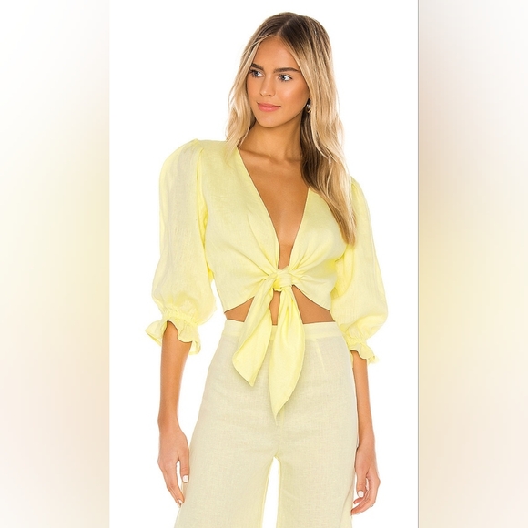 Faithfull the Brand - Jacinta Blouse in Daffodil Yellow - Size S - Picture 1 of 6